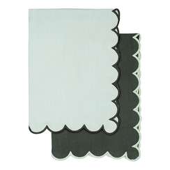 Набор кухонных полотенец с контрастным кантом зеленого цвета из коллекции trendy ruffles, 50х70 см