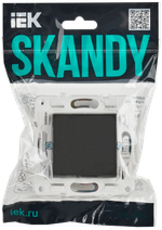 SKANDY Выключатель 1-клавишный проходной 10А SK-V02G графит IEK