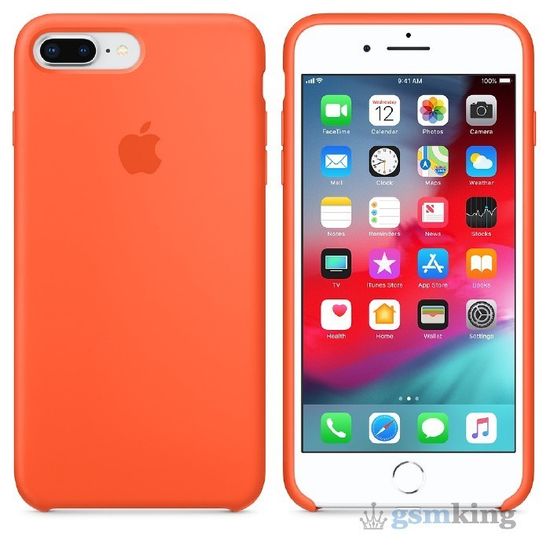 Silicone Case iPhone 8/7 Plus Spicy Orange «Оранжевый шафран»