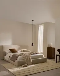 Кровать Blok бежевая со съемными чехлами под матрас 180х200 см