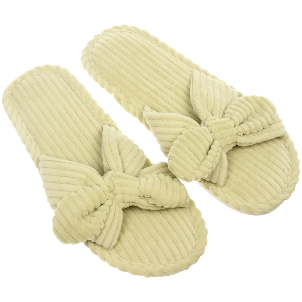 Тапочки женские домашние «COZY», цвет зелёный, р-р 38-39