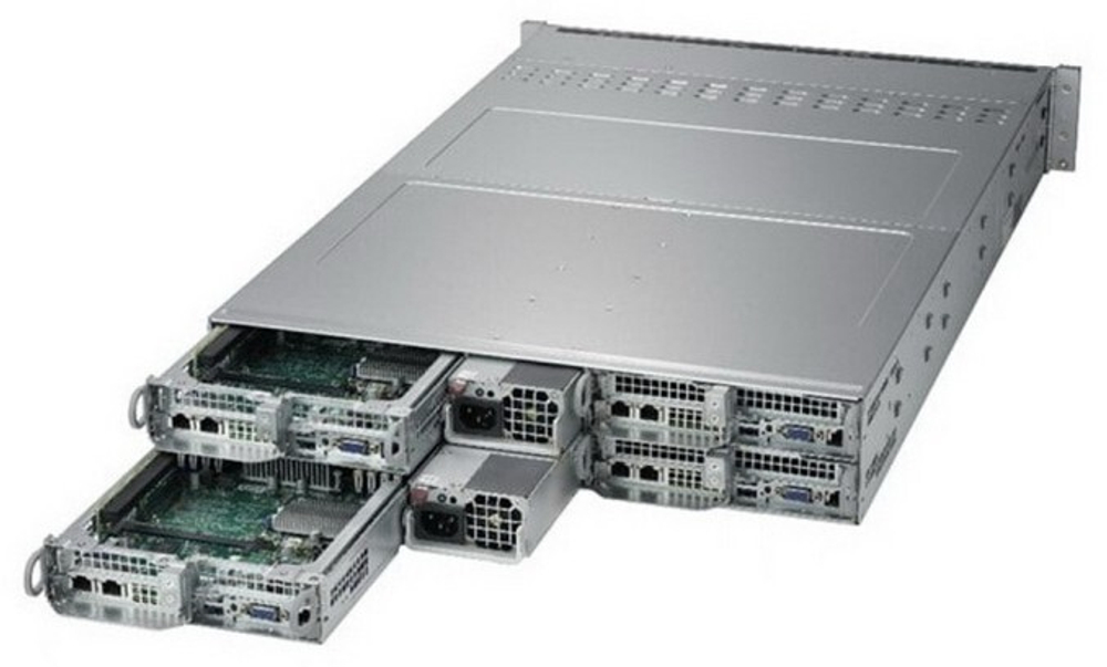 Серверная платформа Supermicro 2U, 2xLGA3647, 16xDDR4, 3x3.5", SATA, SIOM, IPMI, 2x2200W SYS-6029TP-HTR