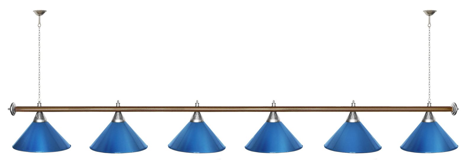 Лампа STARTBILLIARDS 6 пл. (плафоны зеленые,штанга золотая,фурнитура золото) фото №69