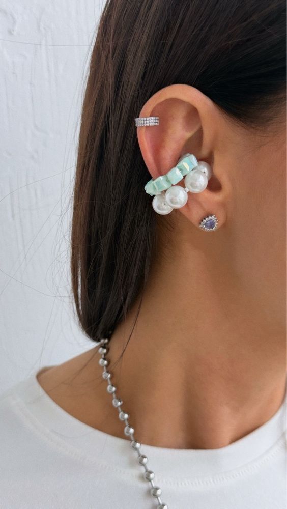 Кафф нежно-бирюзовый