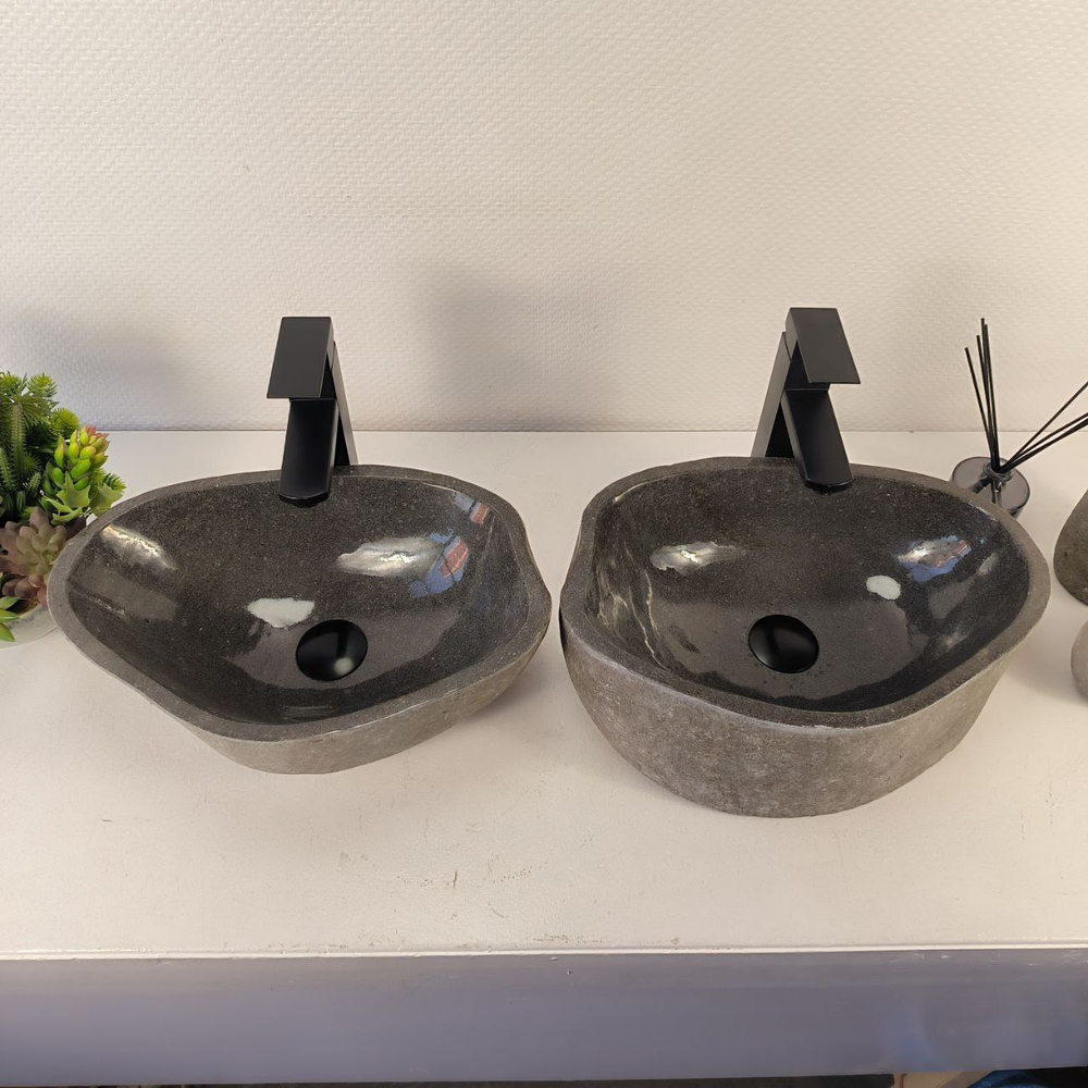 Раковина из речного камня ПАРА! RS-65474 43*29*15 0865