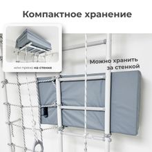 Мат с прорезями для шведской стенки (мягкий щит) Romana 1500*1000*80, в 3 сложения (серый)