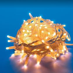 ULD-S1000-120-DWA WARM WHITE IP67 Гирлянда светодиодная. 10м. 120 светодиодов. Теплый белый свет. Провод белый. ТМ Uniel