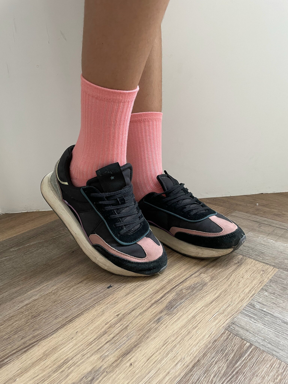 Комплект спортивных детских носков ПЯТОЧКИ 3 пары (Розовый грейпфрут)