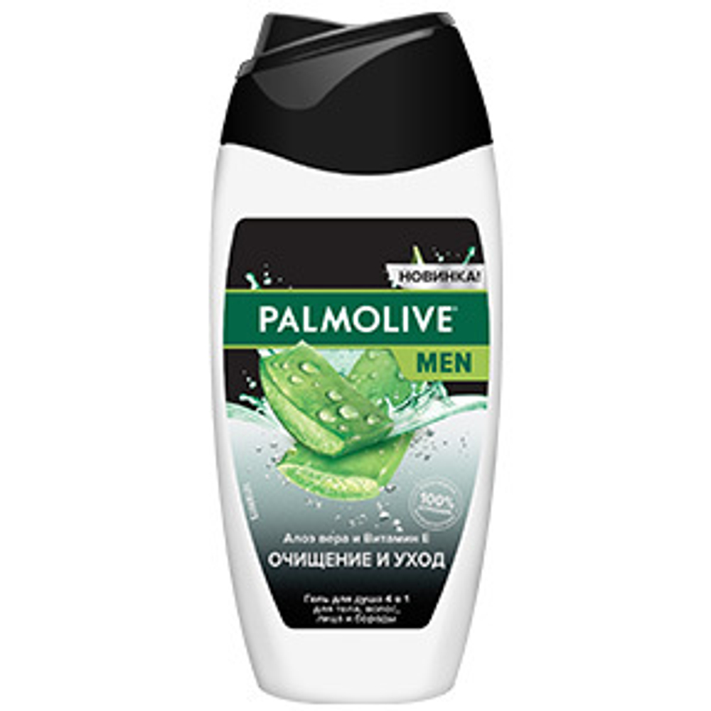 Palmolive Men Гель для душа 4в1 Очищение и уход, для тела, волос, лица и бороды, 250 мл