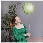 ЦветокРомашка зеленая с золотом