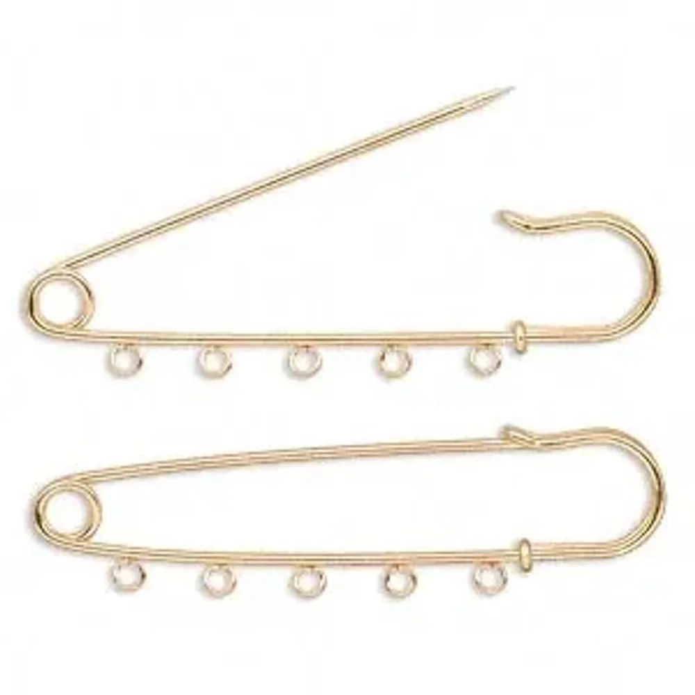 Основа для булавки декоративные, L=5,5 см, золото