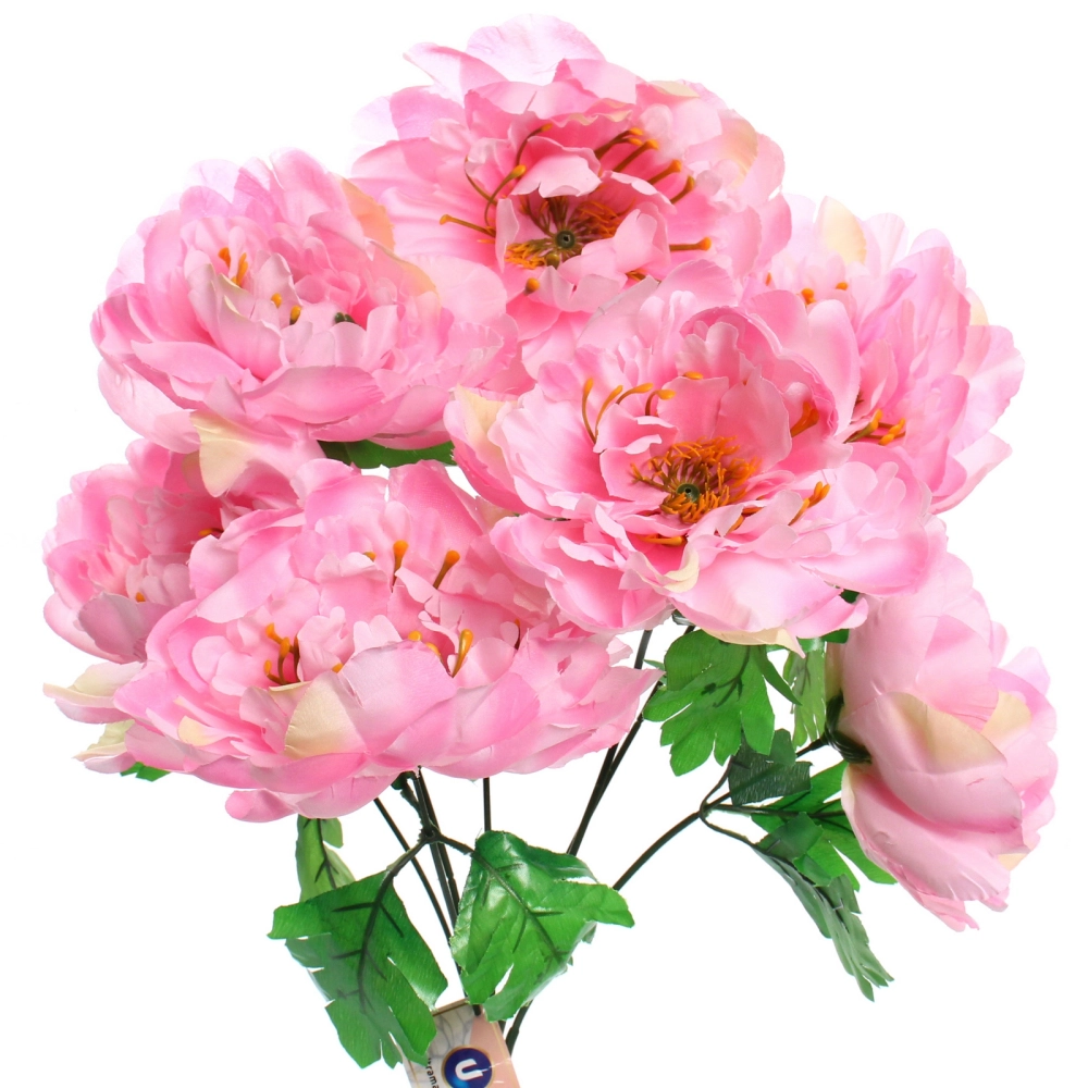 Искусственные цветы «Цветочная мелодия» Пионы 60см 7 цветков розовые