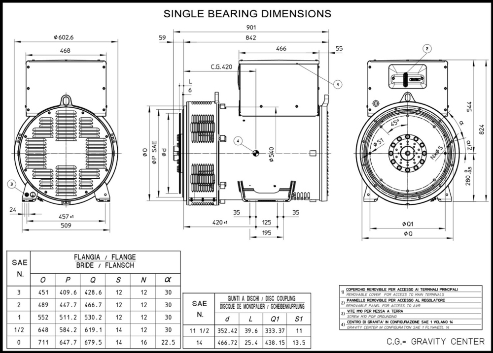 Mecc Alte ECO38-2М/4C SAE 1/14 (200 кВт)