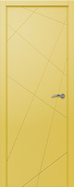 Дверь влагостойкая пластиковая KAPELLI multicolor Ф7А RAL 1018 Желтый + коробка