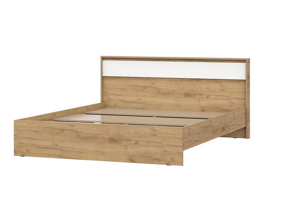 Некст 1 кровать двойная 1,6 / Дуб золотой/Белый