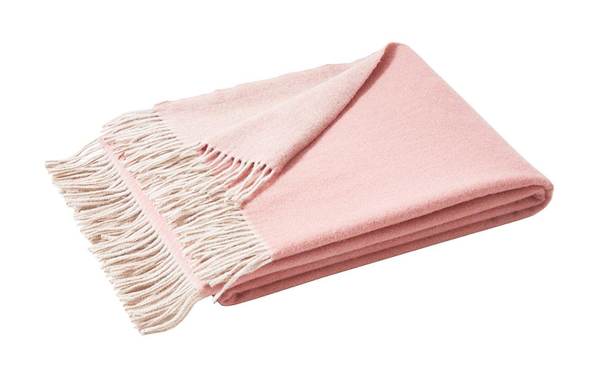 Плед HIMALAYA ROSE Плед кашемир 200 Blanc des Vosges 130x180 Розовый
