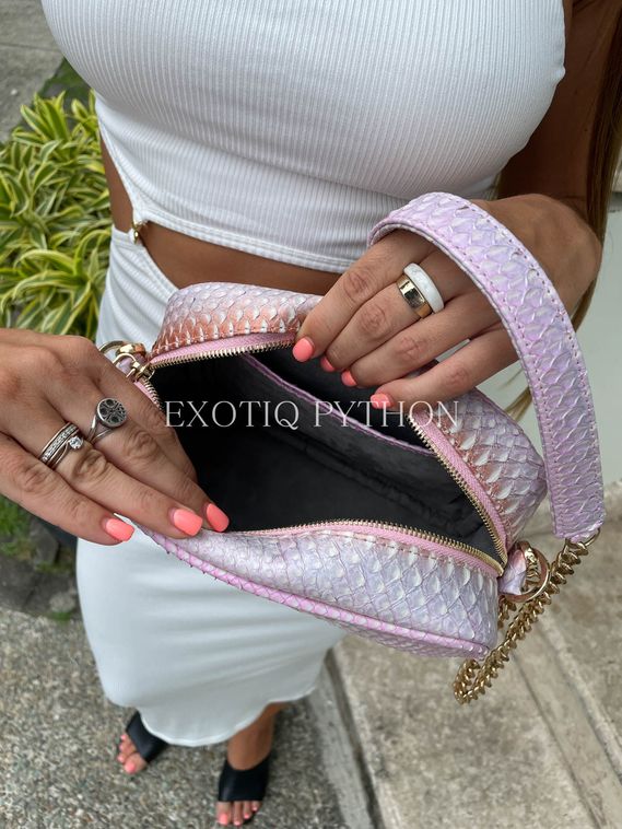 Сумка из кожи питона на цепочке - BG-498