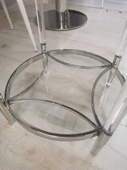 Стол журнальный Ist Casa Корни, 51х51х55, серебро