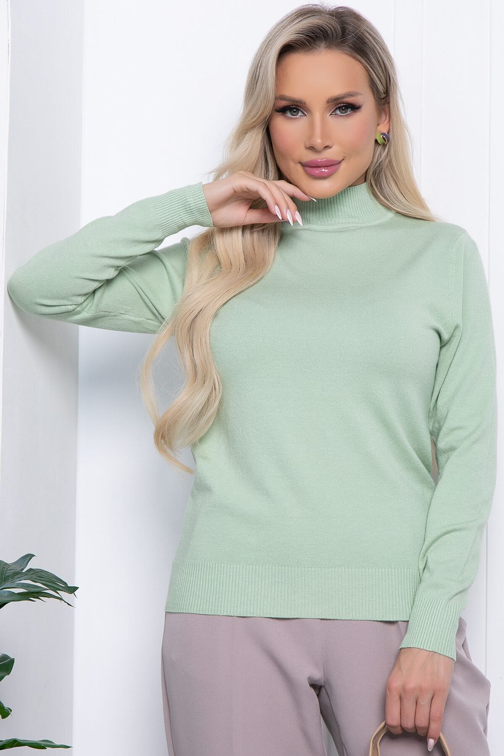 Водолазка "Осенняя история" Б7235 (фисташка) LT Collection (Акция)