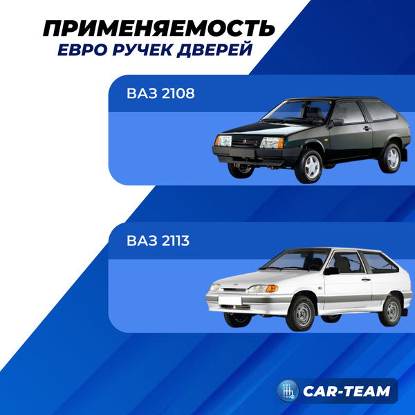 Евроручки дверей на ВАЗ 2108, 2113 "Тюн-Авто" (неокрашенные)