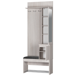 Прихожая Лама ПР-07, Ясень белый, Графит