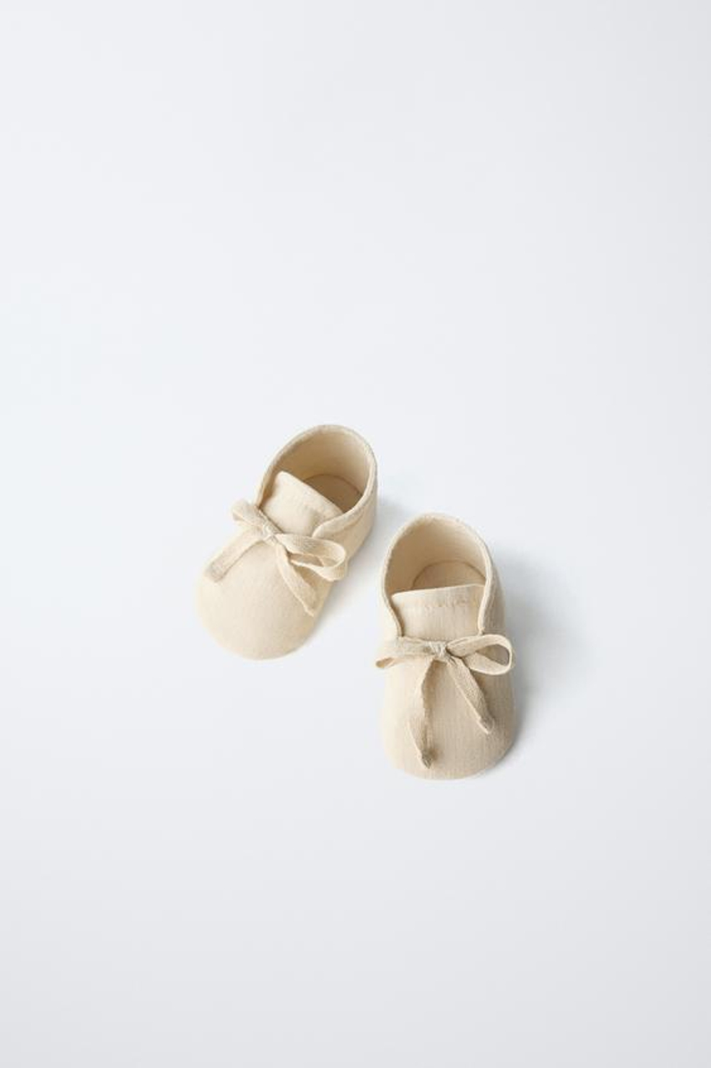 ZARA ПИНЕТКИ ХЛОПКОВЫЕ, БЕЖЕВЫЙ