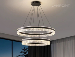 Люстра подвесная светильник светодиодный LED для кухни, гостиной, зала и детской, 60 см