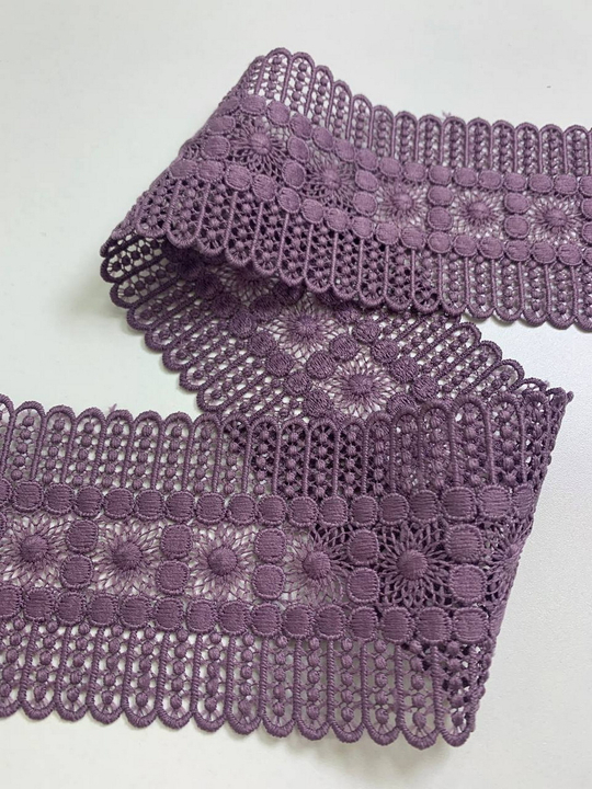 тесьма плетеная, фрез темный, 7,5см AF9189