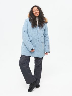 Женская горнолыжная куртка большого размера BATEBEILE голубого цвета