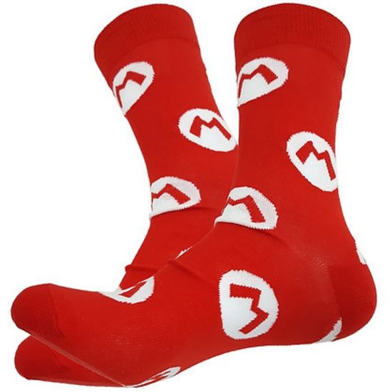 Носки Марио "Марио", р-р 38-44 (лого/красный)