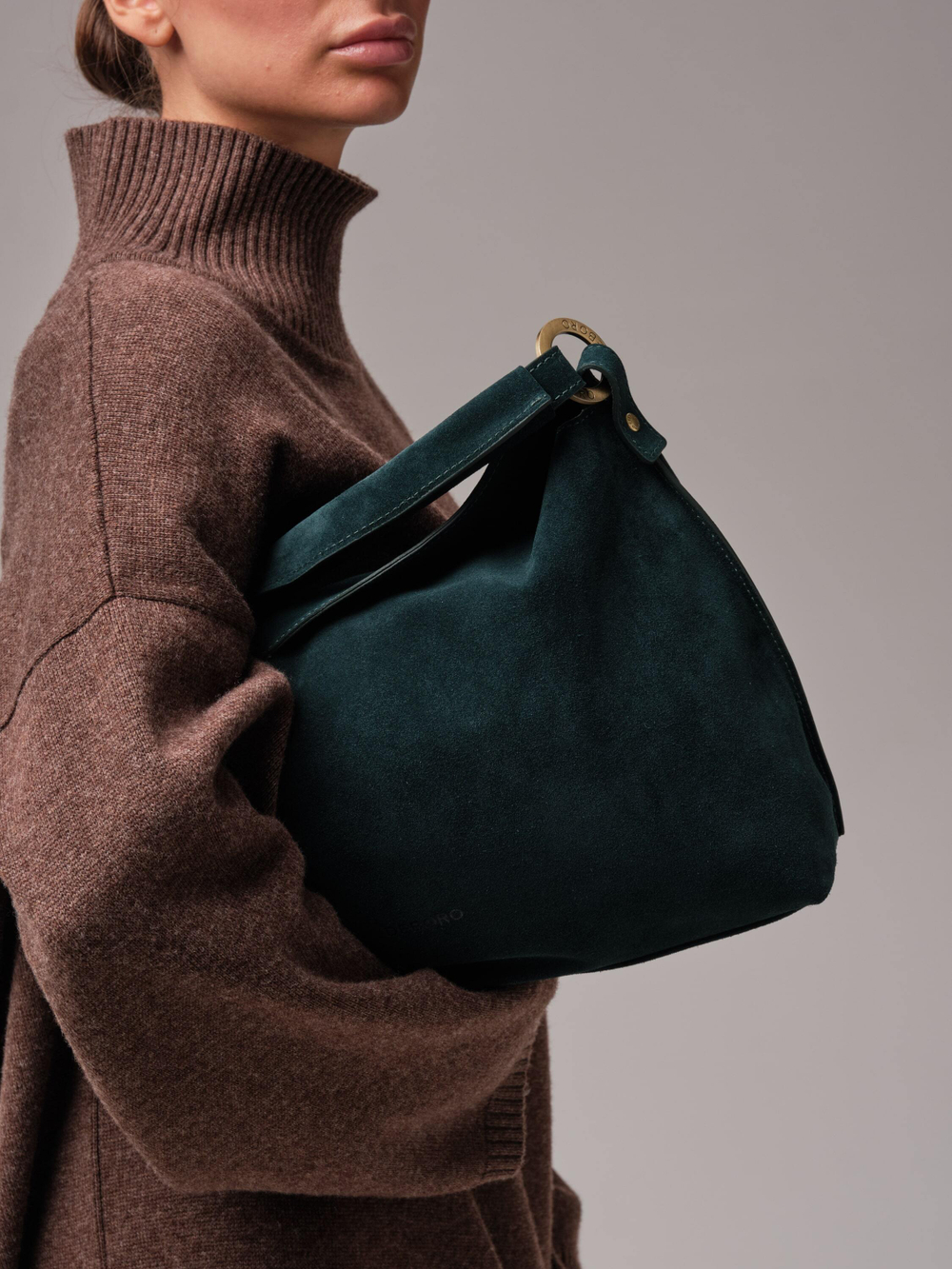 Замшевая сумка на плечо Deboro 30900 форест