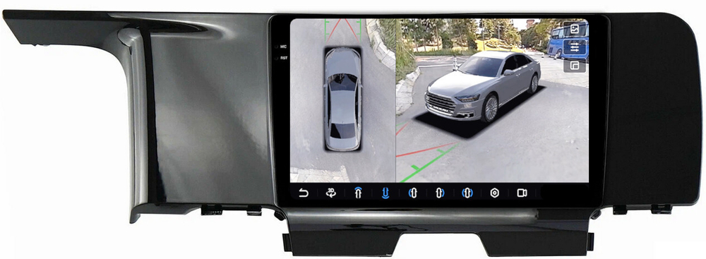 Магнитола для KIA Sorento 4 2020+ - FarCar BX9-360-9624 монитор 9.5" 2K QLED на Android 13, 6Гб+128Гб, CarPlay, 4G SIM-слот, 4 камеры в комплекте