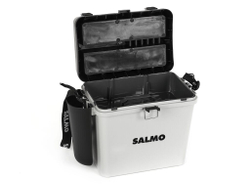 Ящик рыболовный зимний Salmo 2-х ярус.(из 5-ти частей) пласт. 39.5x24.5x38см сер.