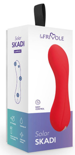 Красный мини-вибратор Skadi - 11,7 см.