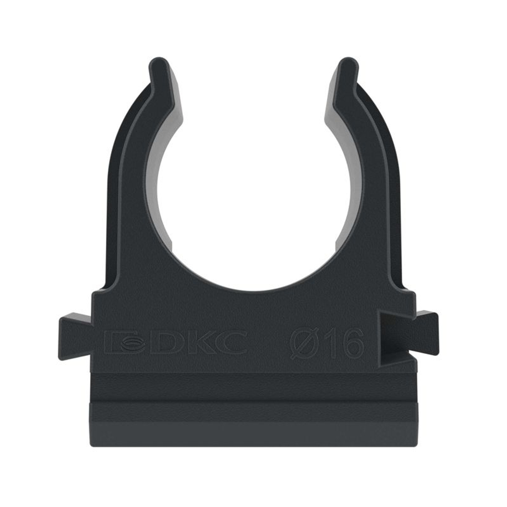 Держатель для труб (клипса) d16мм с защелкой черн. DKC 51016N