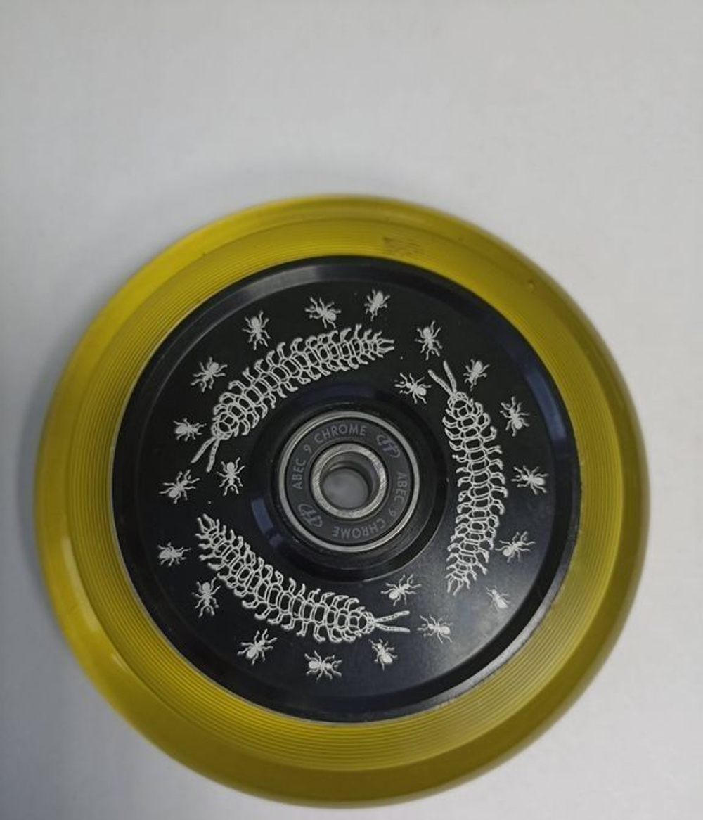 Колесо для самоката X-Treme 100*24мм, Hollow core, yellow transparent