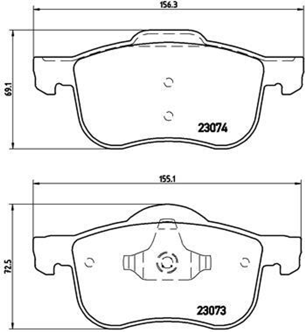 BREMBO - P86016-BRB - Brake Pad Set, disc brake