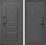 Дверь Входная Металлическая Лабиринт ОРЛЕАН 24 Графит софт металлическая