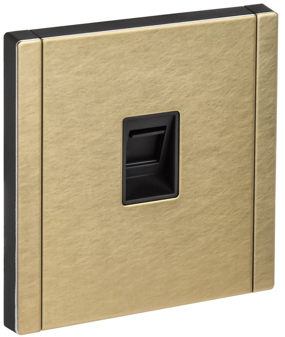 FORTE&PIANO Розетка компьютерная RJ45 кат.6 FP631M металл шампань IEK