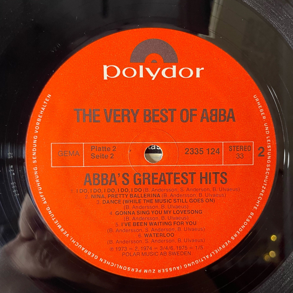 Винтажная виниловая пластинка LP ABBA АББА The Very Best Of ABBA (ABBA's Greatest Hits) (Германия 1976)