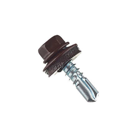 Саморез по металлу 5,5х25 RAL 8017 (250) сверло №3