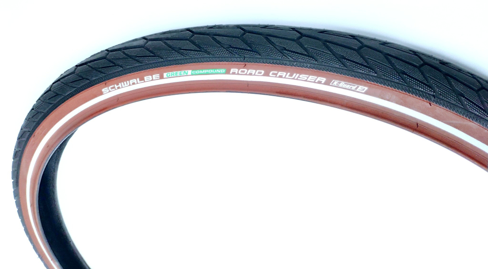 Покрышка 28x1.75 05-11101296 ROAD CRUISER K-Guard, TwinSkin 47-622 B/CO+RT HS484 GREEN 50EPI SCHWALBE