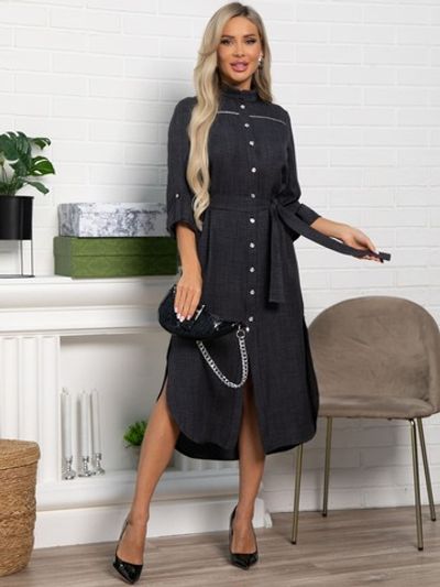 Платье-рубашка Долли (черное) П15482-10М LT Collection