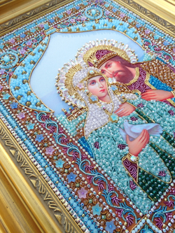 И-26 Набор для вышивания хрустальными камнями Святые Петр и Феврония