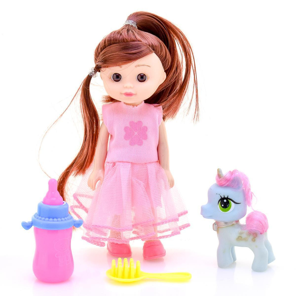 Кукла тип Модница-мини с аксесс. и пони, пакет W800-28