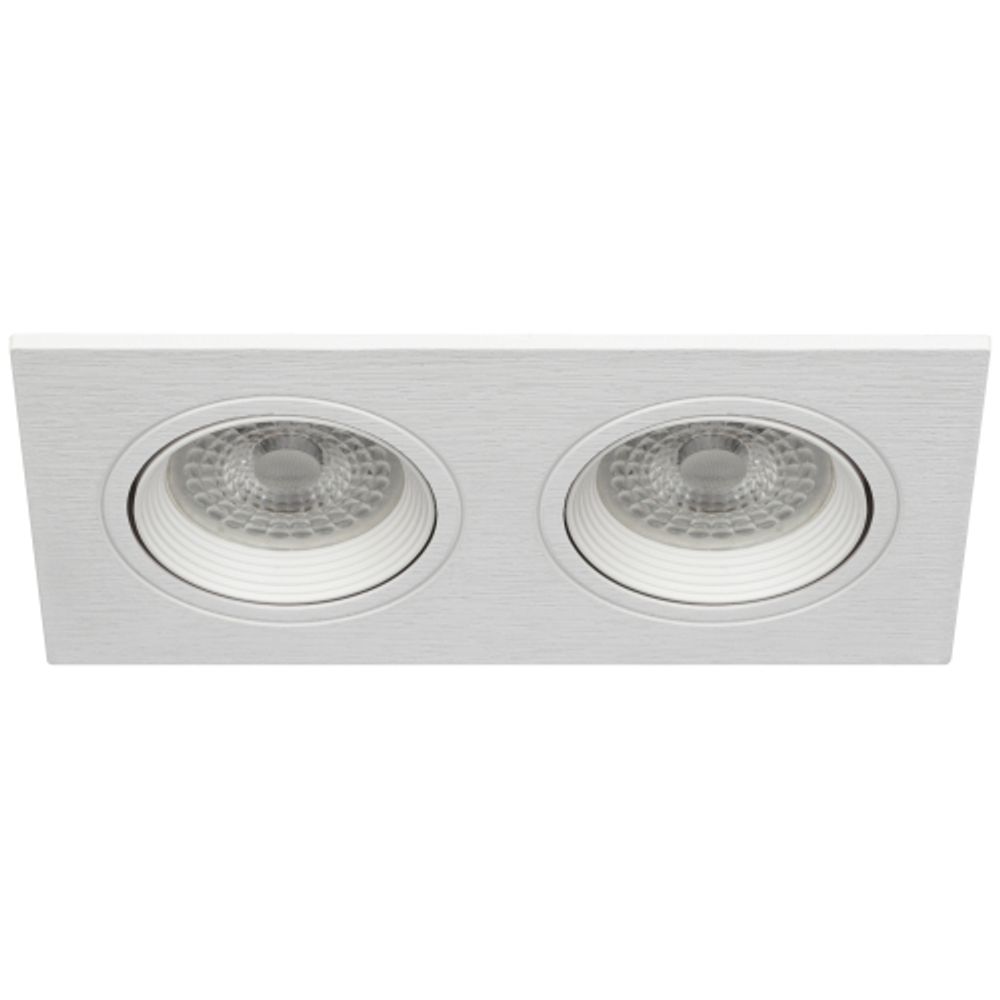 Светильник встраиваемый декоративный ЭРА KL92-2 WH под лампу MR16 GU5.3 белый пластиковый | Декоративные встраиваемые светильники