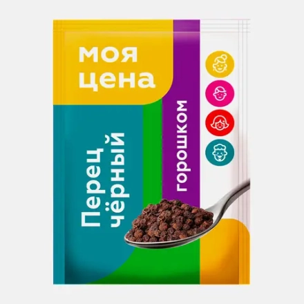 Перец Моя цена черный горошком 20г