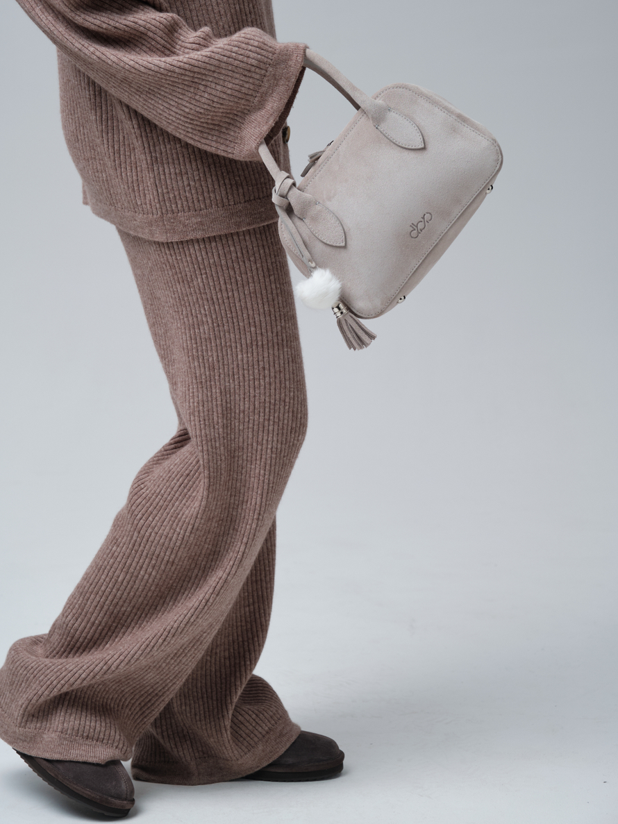 Замшевая сумка Polly DBR 31348 каменный