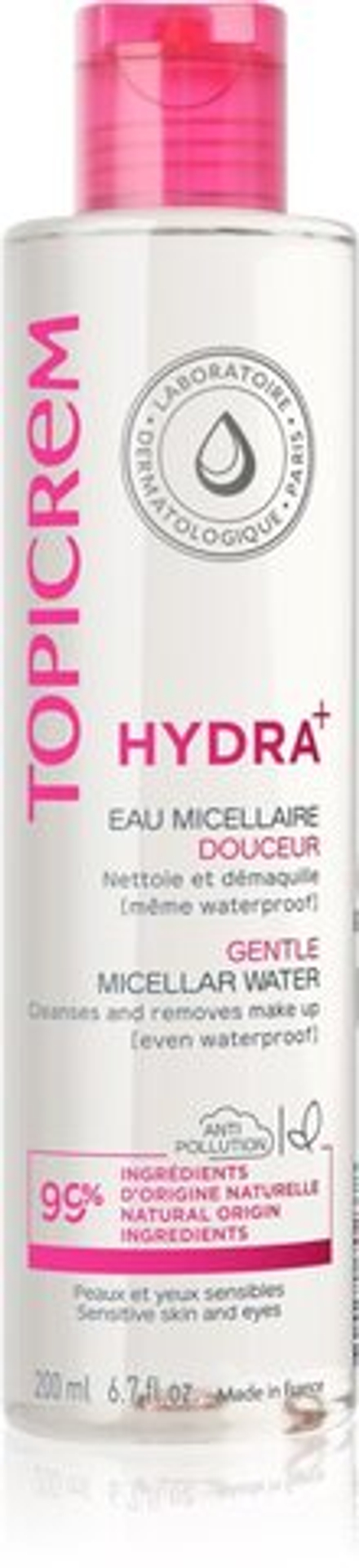Topicrem UH FACE Gentle Micellar Water - нежно очищающий мицеллярный флюид для чувствительной кожи и области вокруг глаз /   200  ml  / GTIN 3700281702378
