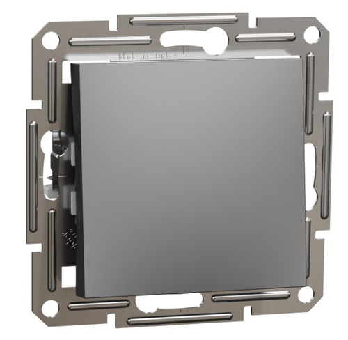 ВЫКЛЮЧАТЕЛЬ ПЕРЕКРЕСТНЫЙ С/У 1-КЛАВИША МЕХ АНТРАЦИТ ASFORA /SCHNEIDER/